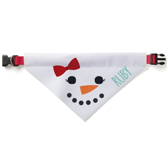 Personalized Girl Snowdog Pet Bandana