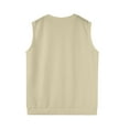 thumbnail image 5 of SAATLERI Mens Vests Casual V Neck Knitted Sleeveless Pullover Sweaters Vest Knitwear Vests Solid Plain Slim Fit All Match Business Tops, 5 of 6