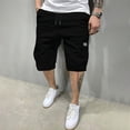 thumbnail image 5 of Homeyce Men's Capri Long Twill Cargo Shorts Below Knee Elastic Waist Shorts Multi-Pocket Big and Tall 3/4 Pants Quick Dry Hiking Summer Casual Cargo Shorts,Black 2XL, 5 of 6