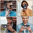 thumbnail image 4 of iPhone 16 Plus Case with Logo Hole, Premium PU Leather + TPU Slim Fit Shockproof Anti-Scratch Heavy Duty Protection Rugged Phone Case for Apple iPhone 16 Plus, Blue, 4 of 7