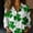 Green#5, variant on St Patricks Day Shirt Women Long Sleeve Button Down Loose Green Casual Summer Tops