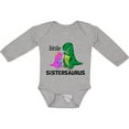 thumbnail image 3 of Inktastic Little Sistersaurus Girls Long Sleeve Baby Bodysuit, 3 of 5