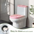 thumbnail image 3 of HELLHERO Pink Marble Summer Toilet Tank Lid Cover for Bathroom Dust Proof 17 × 21 Inch, 3 of 5