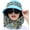 Blue, variant on Roll Up Wide Brim Sun Visor UPF 50+ UV Protection Sun Hat with Neck Protector