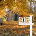 thumbnail image 5 of Fall Maple Leaves Monogram Letter D Mailbox Cover Magnetic 25.5x21 Inch, Family Last Name Initial Post Letter Box Covers, Autumn Thanksgiving Seasonal Outdoor Yard Oversized Mailbox Decor, 5 of 6