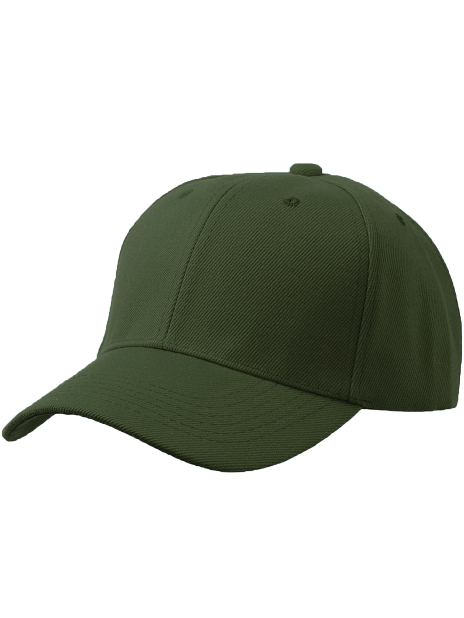 D&I Basic Baseball Cap Adjustable Closure Curved Visor Hat-3P Black Camo Olive