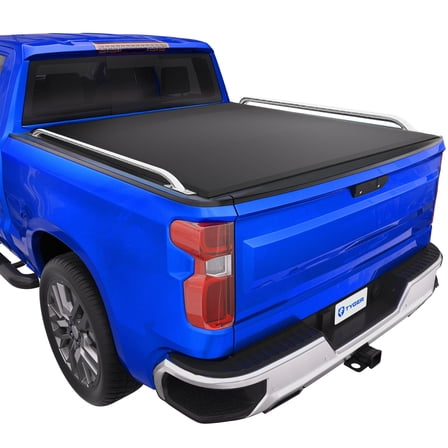 Tyger Auto T2 Low Profile Soft Roll-up Truck Bed Tonneau Cover Compatible with 2014-2018 Chevy Silverado GMC Sierra 1500; 2015-2019 2500 3500HD; 2019 LD / Limited | 6'7" (79") Bed | TG-BC2C6007
