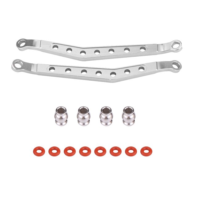 Enlace de chasis superior delantero/trasero de aleación de aluminio para coche AXIAL Wraith AX90056 RC (plata)