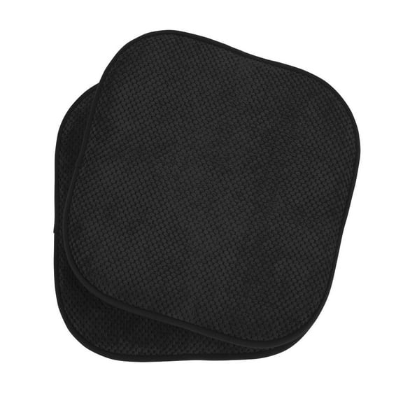 Wangbujianwang Chair Cushion Memory Foam Pads Honeycomb Pattern Slip Non Skid Rubber Back Rounded Square 16" x 16" Seat Cover,1 Piece,Black