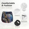 thumbnail image 4 of Balery Rainbow Astronaut Space Landscape Pantalones cortos deportivos para mujer con forro y dos bolsillos, elásticos, para entrenamiento, gimnasio, yoga-Medium, 4 of 7