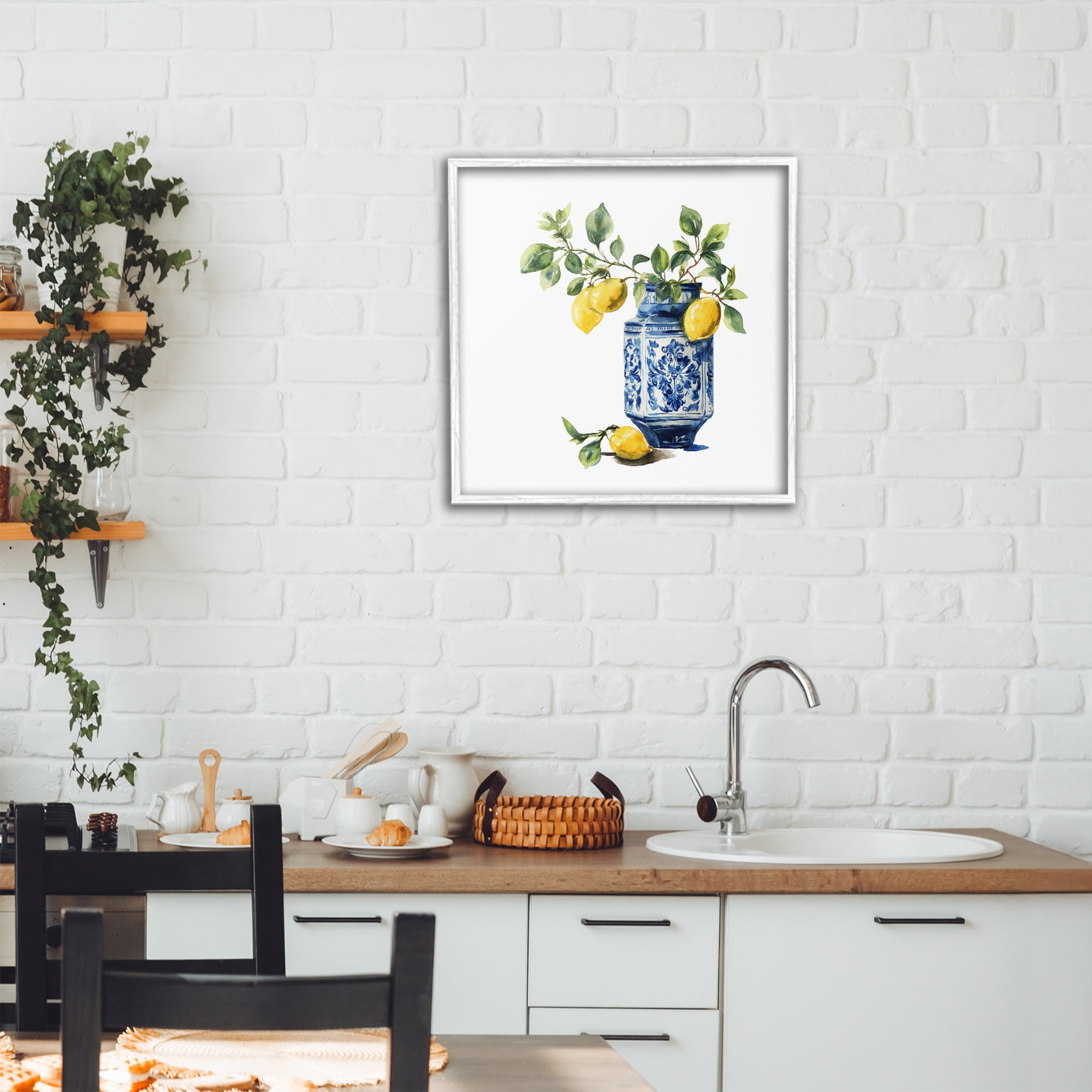 Stupell Industries Ornate Lemon Treasures White Framed Giclee Art, design by Svetlana Aleynikova