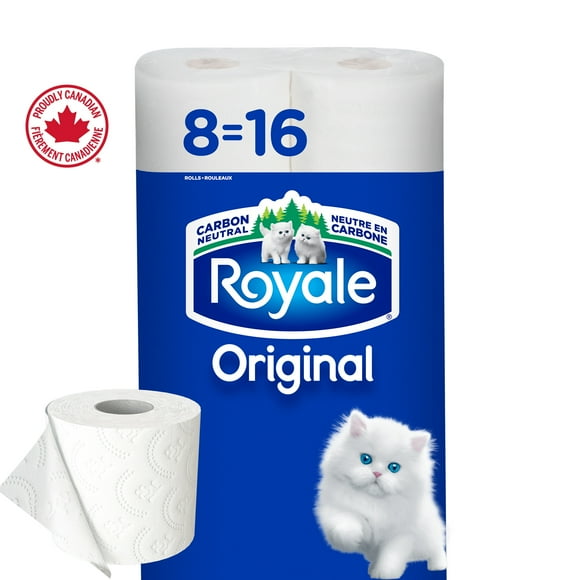 Royale Papier Hygiénique Original, 8 équivalant à 16 rouleaux