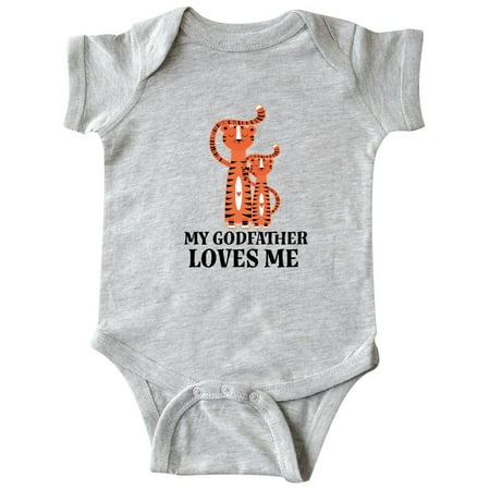 

Inktastic My Godfather Loves Me Gift for Godson Gift Baby Boy Bodysuit