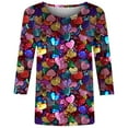 thumbnail image 5 of Summer Tops for Women Long Sleeve Athletic Shirt Workout Shirt Womens Cute Summer Top for Women Cold Gear Long Sleeve Casual T Compression T Spandex Purple 2XL, 5 of 5