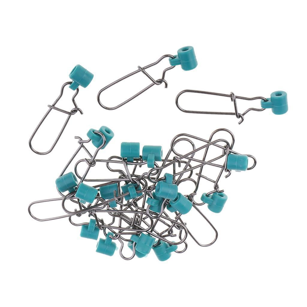 20pcs Heavy Duty Fishing Line Sinker Slides, Green Head Swivel With Snap, Fishing Sinker Slider