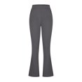 thumbnail image 4 of Blmnix Slim Straight Comfy Womens Pants Gray Solid Pocket Dressy Business Flat Front Pants for Lady Winter, 4 of 5