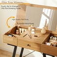 thumbnail image 5 of Topbuy Makeup Vanity Desk with Flip Top Mirror Dressing Table Set w/ Large Drawer & 6 Compartments, 5 of 9