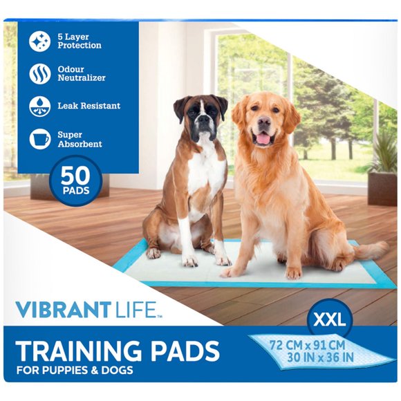 Vibrant Life Dog Pee Pads and Puppy Training Pads, XXL (76*91cm)