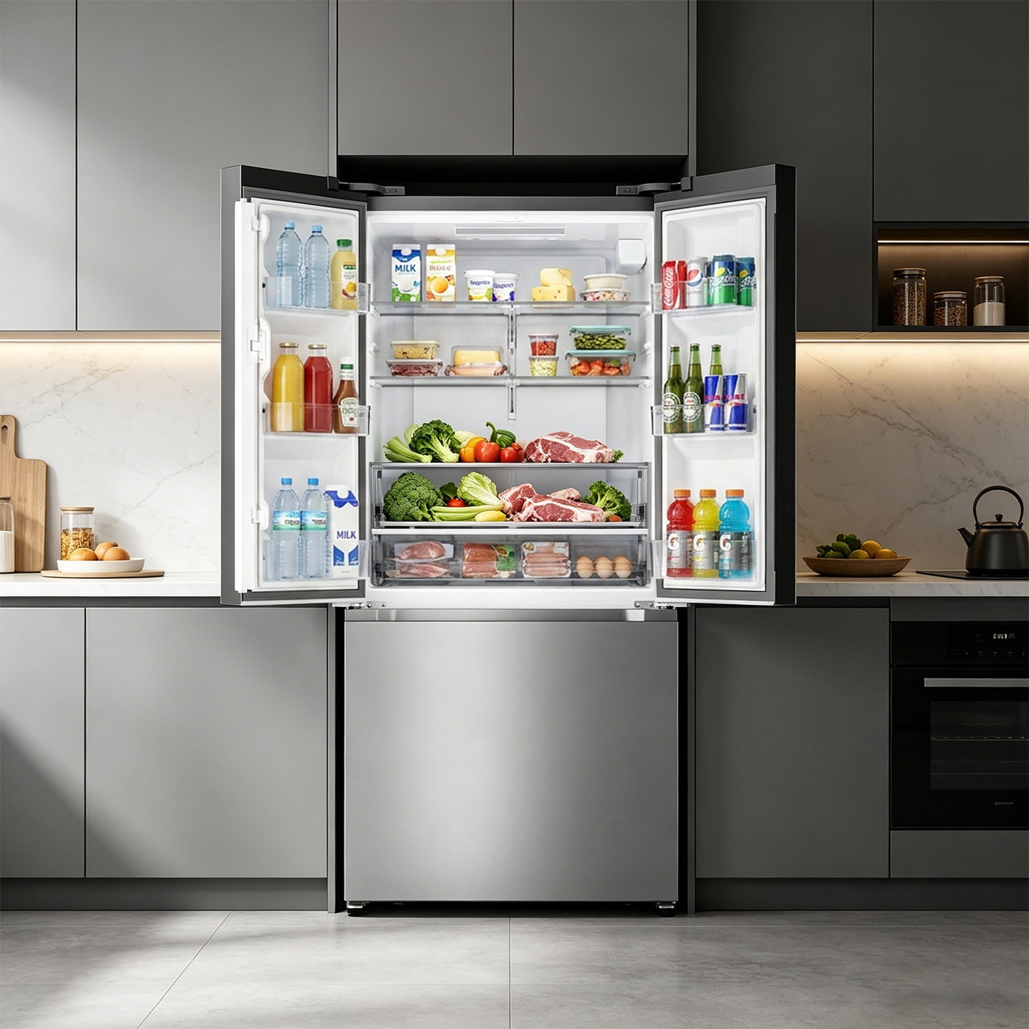 Maytag MFI2269FRZ - Refrigerator/freezer - french door bottom