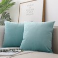 thumbnail image 4 of Housse de Coussin Carré Souple 2PCS Couleur Unie Housse de Protection d'Oreiller, 4 of 8