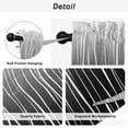 thumbnail image 5 of Black White Tier Curtains, Ombre Gradient Striped Minimalist Texture Light Filtering Kitchen Curtains, 2Pcs Rod Pocket Half Window Treatments Panels for Sink Cafe Cabinet Basement 27.5x45 Inches, 5 of 9