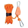 thumbnail image 1 of Cuerda reflectante de la línea de sujeción de la tienda de 6 mm x 5 m | Sistema de poleas metálicas ajustables | Cuerda de nylon con revestimiento reflectante para acampar Lonas de senderismo Toldos, 1 of 3