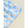 thumbnail image 7 of Suealasg Little Girls Cami Dress Child Girls Sleeveless Square Neck Bow Daisy Print A-Line Dress 1T 2T 3T 4T 5T Toddler Girls Summer Party Skirt, 7 of 7