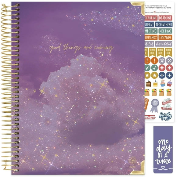 bloom daily planners HARDCOVER 2026 Planner (January to December) - 8.5†x 11†Weekly & Monthly Dated Agenda Organizer Book with Stickers & Tabs - Good Things Are Coming