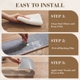 thumbnail image 5 of SIXHOME Non-Slip Stair Treads for Wooden Steps Plush Washable Carpet Treads Indoor Peel and Stick Reusable Adhesive, 15 Pack 8"x30" Beige, 5 of 6