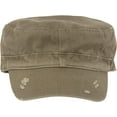 thumbnail image 3 of Distressed Washed Cadet Army Cap- Olive, 3 of 4