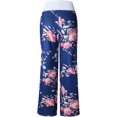 thumbnail image 4 of Women's High Waist Casual Floral Print Drawstring Wide Leg Pants, 4 of 6