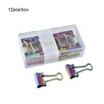 thumbnail image 4 of Youkk 1/2/3/5 12pcs/set Documents Secure - Heart Shaped Metal Binder Clips For Office Practical Elliot Folder Colorful Binder clip 1 Pc, 4 of 6