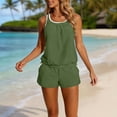 thumbnail image 3 of Pounoo Plus Size Tankini Swimsuits for Women Floral Two Piece Tummy Control Tank Tops and High Waisted Shorts Bathing Suits Gift, 3 of 9
