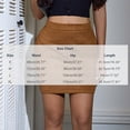 thumbnail image 3 of Lolmot Faux Suede Womens Mini Skirts Fall Fashion Ruched Wrap Pencil Skirt High Waist Bodycon Skirts Western Y2K Business Outfits, 3 of 8