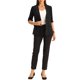 thumbnail image 2 of Chaqueta Blazer de Manga Corta para Oficina Inspire Chic para Mujeres, Cárdigan Casual de Un Botón, Negro, XL, 2 of 6