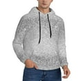 thumbnail image 2 of Honeii Silver Mosaic Pattern Mens Hoodies Men's Loose Sleeve Sweatshirt,Pullover Hooded Sweatshirt for Men,Essentials Hoodie-Large, 2 of 7