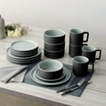 thumbnail image 5 of Noritake ColorTrio Graphite 16-Piece Stax Dinnerware Set, Service for 4, 5 of 7
