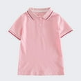 thumbnail image 2 of Maean Girl's Cotton Top School Uniform Short Sleeve Collared Shirts V Neck Golf Tennis Tshirts, 2 of 3