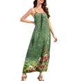 thumbnail image 4 of Women's Vintage Summer Maxi Dress Spaghetti Strap Sleeveless Small Floral Ditsy Print Loose Fit Flowy Long Dress Casual Beach Vacation Daily Wear Sun Dress, 4 of 9