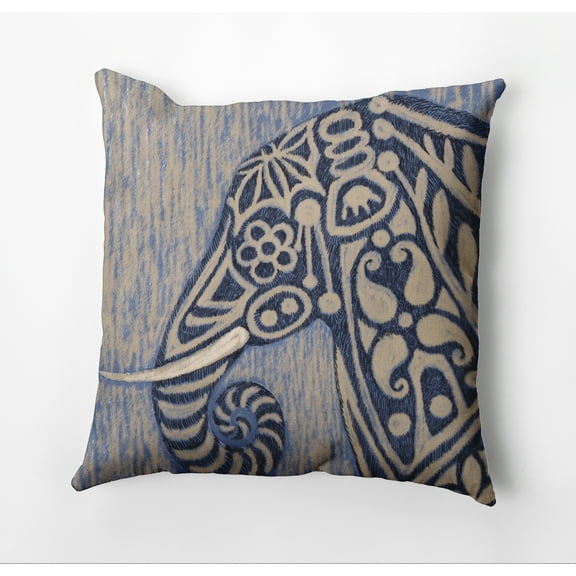 Simply Daisy Inky Elephant Decorative Throw Pillow