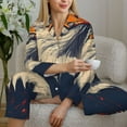 thumbnail image 6 of Honeii American Bald Eagle A print Women's Pajama Sets Long Sleeve Button Down Sleepwear Nightwear Soft Pjs Lounge Sets-XX-Large, 6 of 7