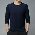 thumbnail image 5 of Men's Crew Neck Casual Cotton Long Sleeve T-Shirt 8 colors, 5 of 8