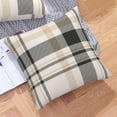 thumbnail image 5 of Plaid Gingham Throw Pillow Covers Traditional Checkered Square Pillow Cases 18x18 Inch Set of 2 Palette of Black Beige Cushion Cover Decorative Pillowcase for Living Room Sofa Bed, 5 of 6