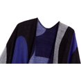 thumbnail image 3 of Foulard Poncho Châle Imprimé Fleur Rétro pour Femmes (Série 19-Bleu Royal), 3 of 6