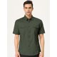 thumbnail image 3 of Camisa cargo para hombre, manga corta, ajuste regular, con botones, camisas de safari con bolsillos Verde S, 3 of 6