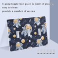 thumbnail image 4 of Dailycode Light Switch Plate Covers 2 Gang Wall Plate Plastics Outlet Covers for Kitchen Home Office Decor Cute Bear in Space, 4 of 8