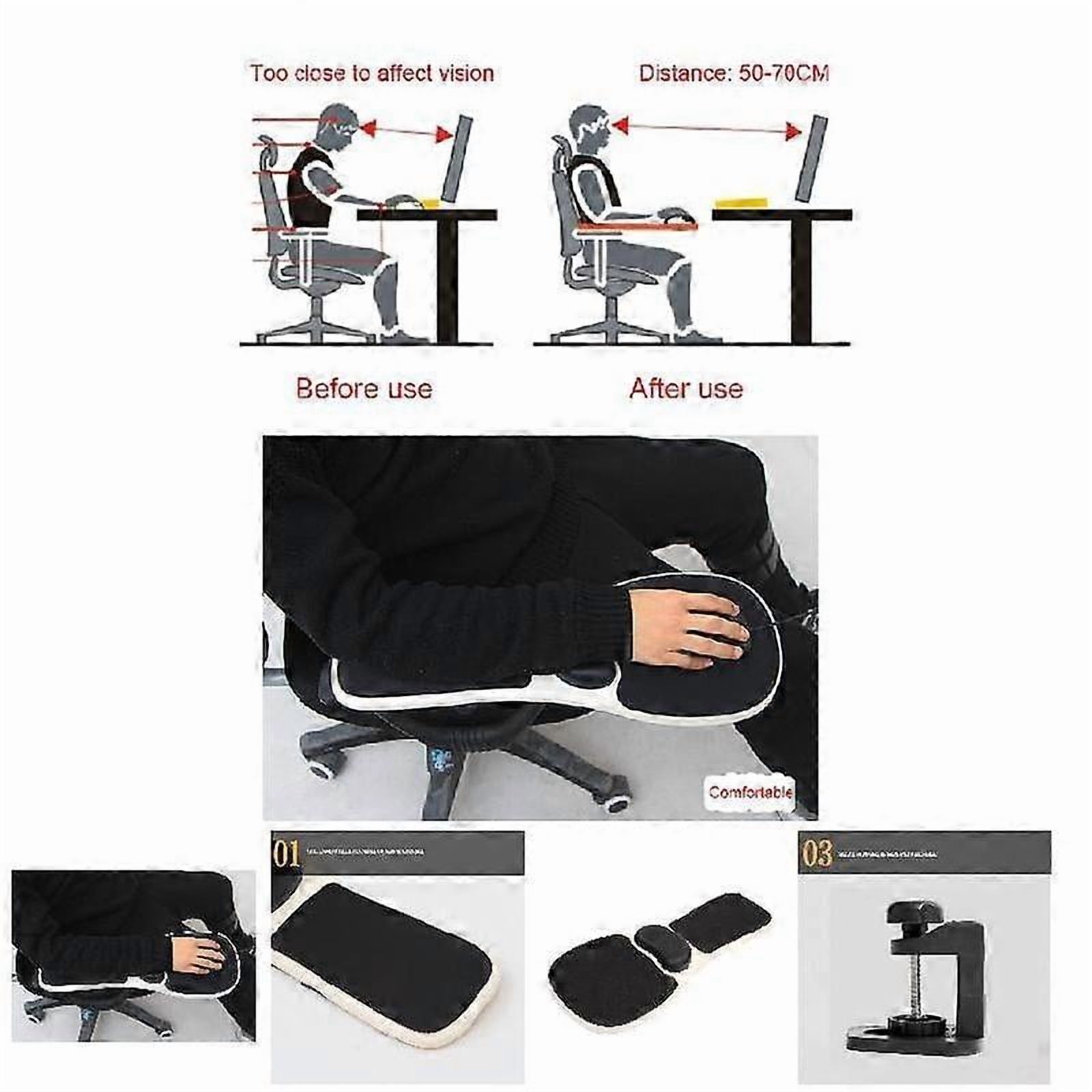 Chair Armrest Mouse Pad Arm Wrist Rest Mosue Pad Ergonomic Hand Shoulder Support Pads1