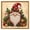 Gnome, variant on Cute Fox Rhinestone Gem Art Kit with Santa Hat, DIY Beaded Canvas Home Decor for Christmas Holiday, Winter Holiday Wall Hanging Craft, Red Green, 1-Pack