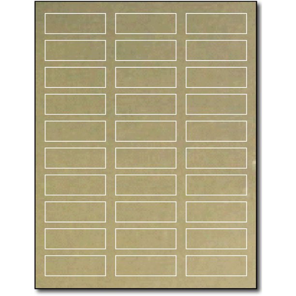 Gold Foil 3/4" x 2 1/4" Labels for Laser Printers 10 Sheets / 300