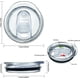 thumbnail image 3 of 20oz Skinny Tumbler Replacement Lids 2 Pack, Spill Proof Silicone Sliding Covers, BPA Free, 3 of 5